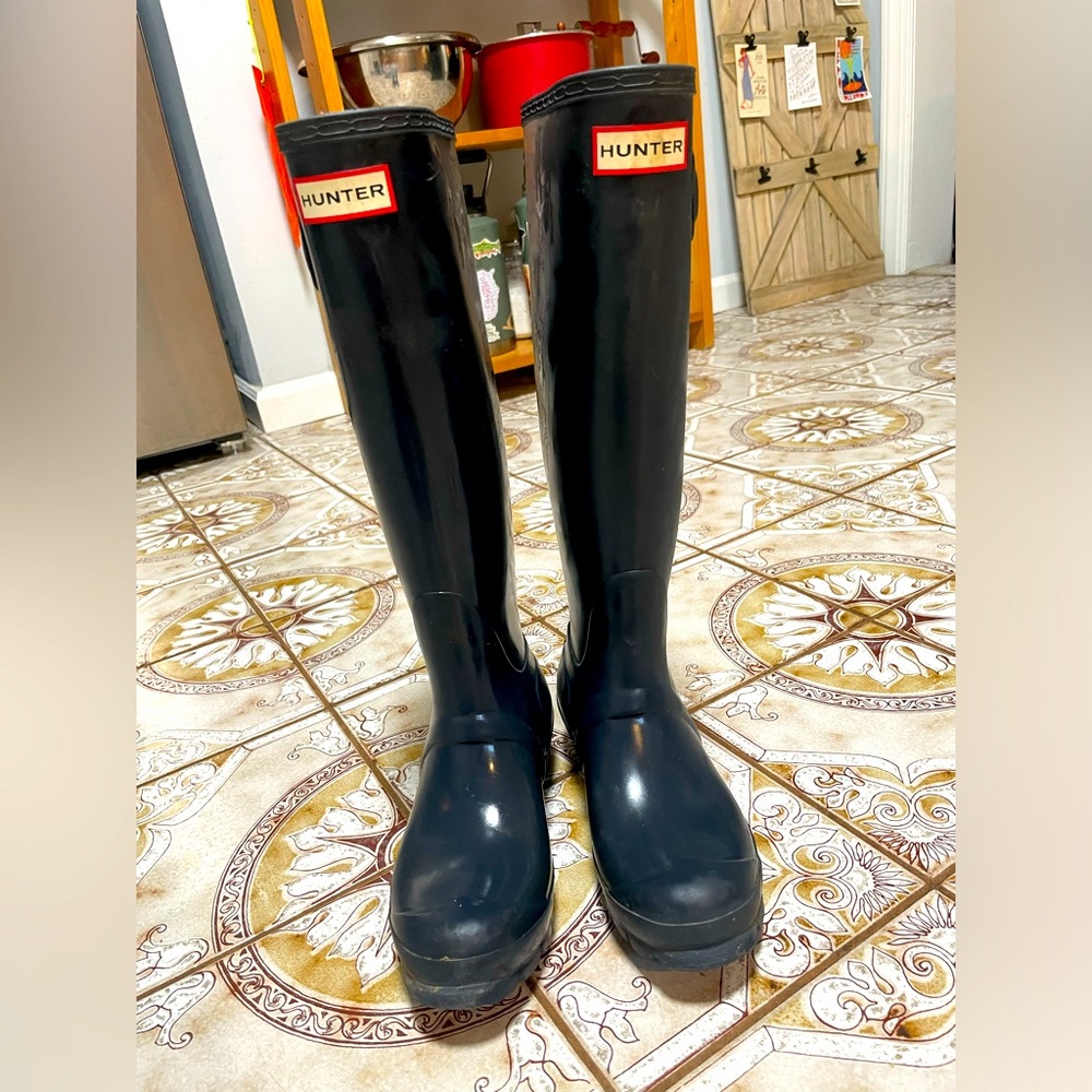 HUNTER High Black Rain Boots - Picture 2 of 6